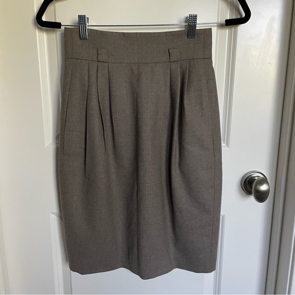 Akris Punto for Bergdorf Goodman brown skirt US 2